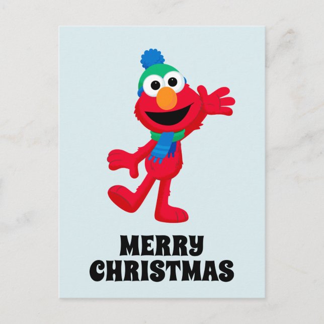 Frohe Weihnachten aus Elmo Postkarte (Vorderseite)