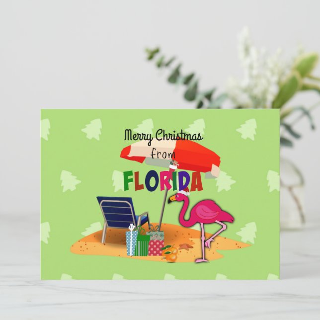 Frohe Weihnachten aus Florida (Stehend Vorderseite)