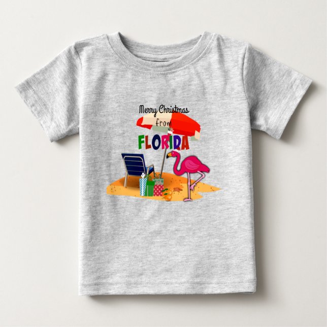 Frohe Weihnachten aus Florida Baby T-shirt (Vorderseite)