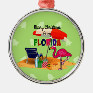 Frohe Weihnachten aus Florida, bunt Ornament Aus Metall