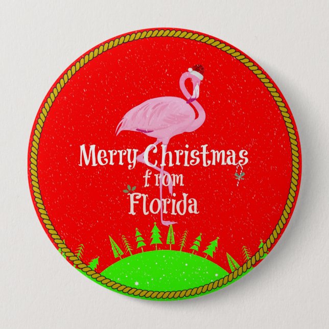 Frohe Weihnachten aus Florida, Button (Vorderseite)