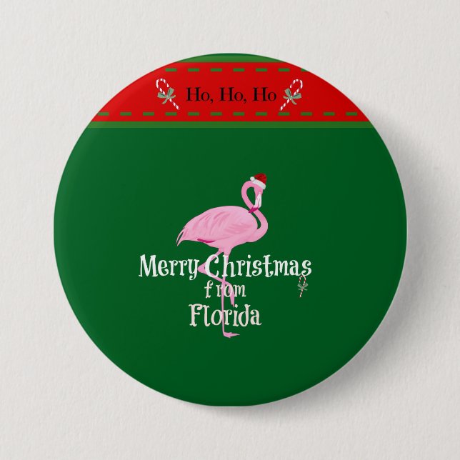 Frohe Weihnachten aus Florida Button (Vorderseite)