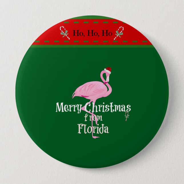 Frohe Weihnachten aus Florida Button (Vorderseite)