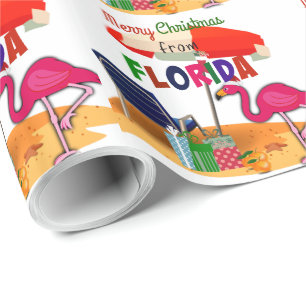 Frohe Weihnachten aus Florida Geschenkpapier