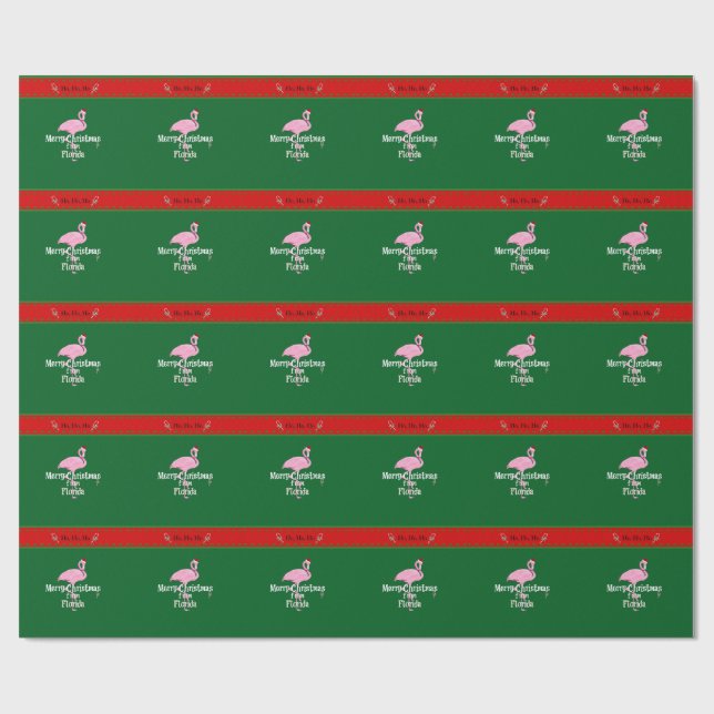 Frohe Weihnachten aus Florida Geschenkpapier (Flach)