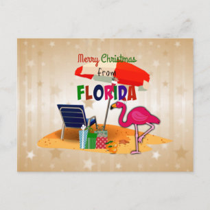 Frohe Weihnachten aus Florida Postkarte