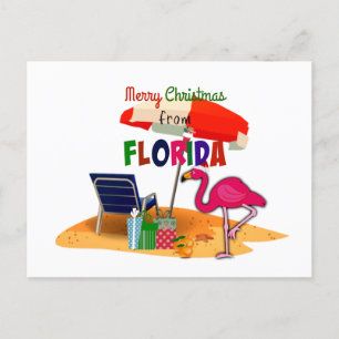 Frohe Weihnachten aus Florida Postkarte