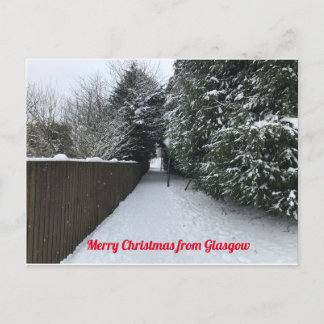 Frohe Weihnachten aus Glasgow-Postkarte