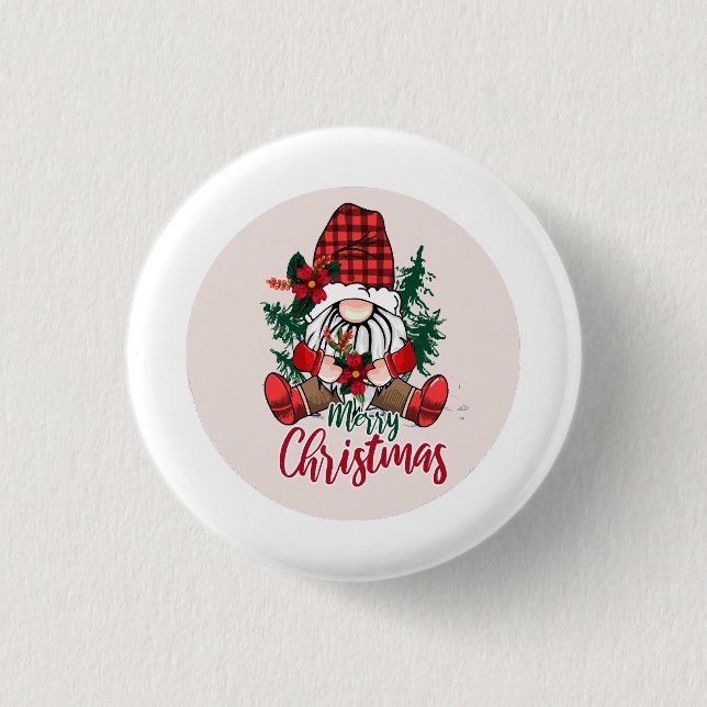 Frohe Weihnachten aus Gnome! Button (Vorderseite)