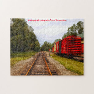 Frohe Weihnachten aus Goodspeed, Connecticut Puzzle