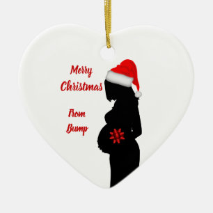 Frohe Weihnachten aus Hüpfschmuck Keramik Ornament