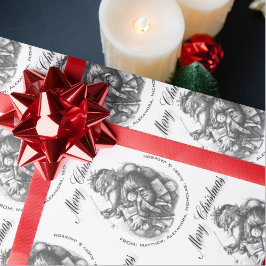 Frohe Weihnachten AUS: Individuelle Name Vintag Sa Geschenkpapier