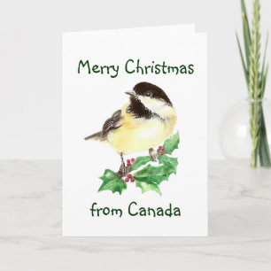 Frohe Weihnachten aus Kanada, Chickadee Bird