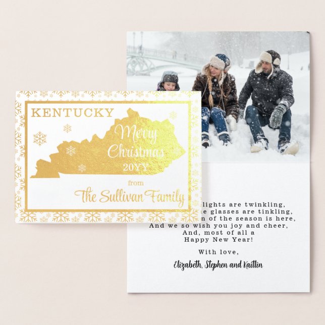 Frohe Weihnachten aus Kentucky Staat | FOTO Folienkarte (Anzeige)