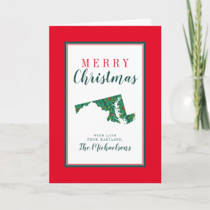 Frohe Weihnachten aus Maryland Karte