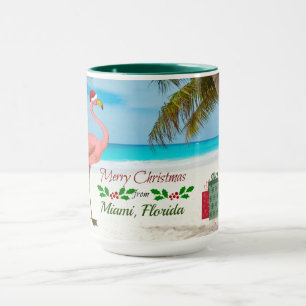 Frohe Weihnachten aus Miami, FL Tasse