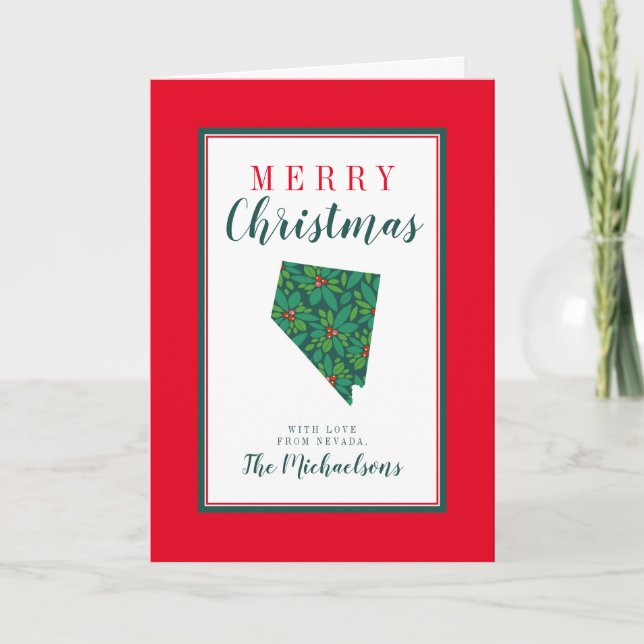 Frohe Weihnachten aus Nevada Karte (Vorderseite)