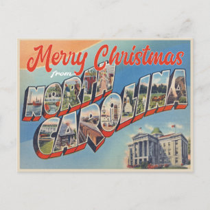 Frohe Weihnachten aus North Carolina im Vintage-St Postkarte