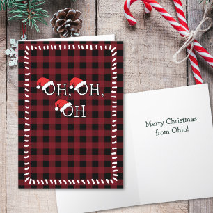 Frohe Weihnachten aus Ohio Buffalo Plaid