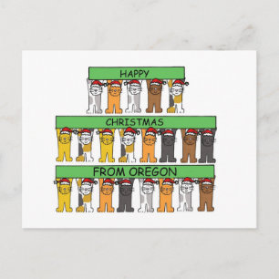 Frohe Weihnachten aus Oregon, Katzen in Weihnachts