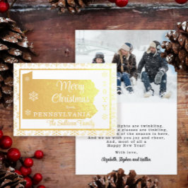 Frohe Weihnachten aus Pennsylvania Staat | FOTO Folienkarte