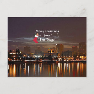Frohe Weihnachten aus San Diego Postkarte