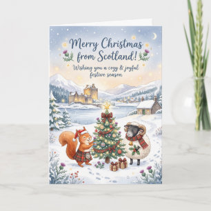 Frohe Weihnachten aus Schottland Karte
