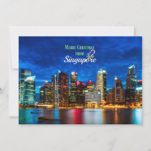 Frohe Weihnachten aus Singapur Karte