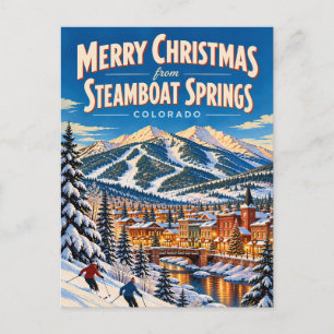 Frohe Weihnachten aus Steamboat Springs Colorado Postkarte