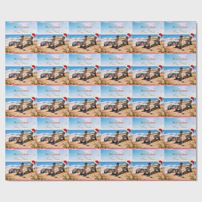 Frohe Weihnachten aus Tampa, Florida Geschenkpapier (Flach)