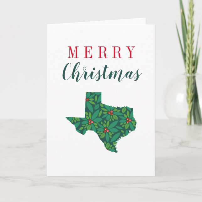 Frohe Weihnachten aus Texas Karte (Vorderseite)