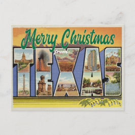 Frohe Weihnachten aus Texas Vintag Postkarte