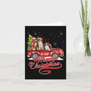 Frohe Weihnachten Australian Shepherd Santa Reinde Karte