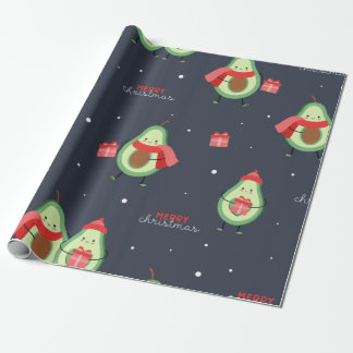 Frohe Weihnachten Avocado Geschenkpapier