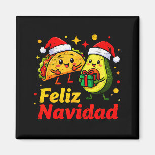 Frohe Weihnachten Avocado-Tacos Mexikanisches Weih Magnet