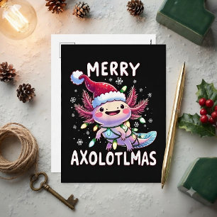 Frohe Weihnachten Axolotl Lichter Axolotlmas Baum