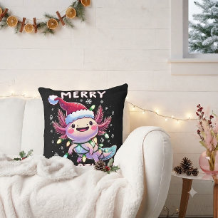 Frohe Weihnachten Axolotl Lichter Axolotlmas Baum Fleecedecke