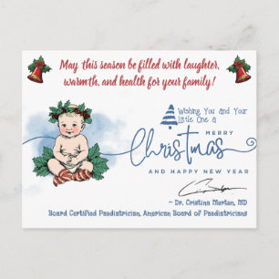 Frohe Weihnachten Baby-Gruß von einem Kinderarzt