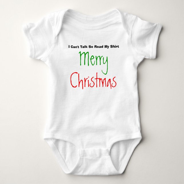 Frohe Weihnachten Baby Strampler (Vorderseite)