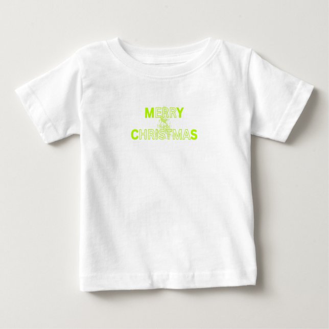 Frohe Weihnachten Baby T-shirt (Vorderseite)