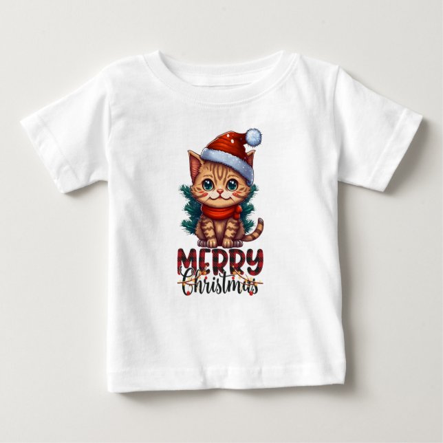 Frohe Weihnachten Baby T-shirt (Vorderseite)