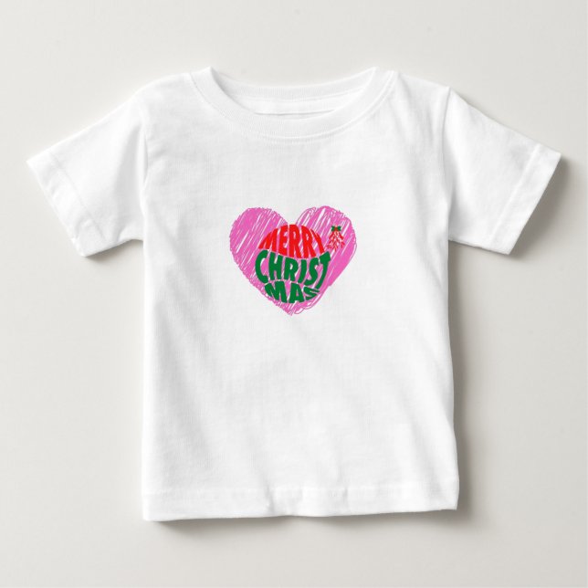Frohe Weihnachten Baby T-shirt (Vorderseite)