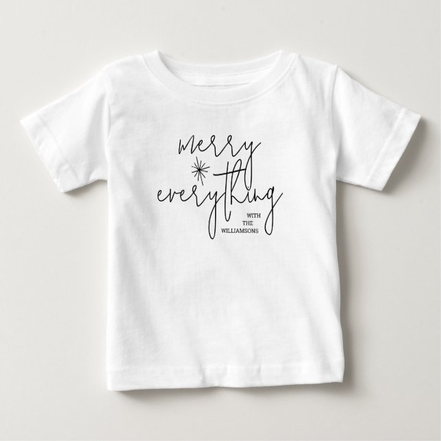 Frohe Weihnachten Baby T-shirt (Vorderseite)