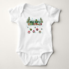 Frohe Weihnachten Baby T-Shirt Strampler