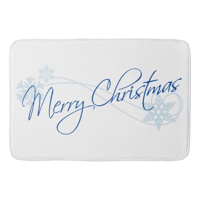 Frohe Weihnachten Badematte (Vorderseite)