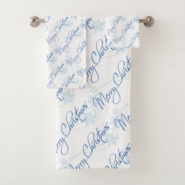 Frohe Weihnachten Badhandtuch Set (Insitu)