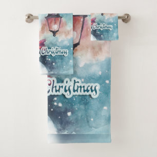 Frohe Weihnachten Badhandtuch Set