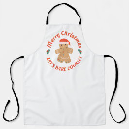 Frohe Weihnachten Bake Cookies Lebkuchen Mann Schürze