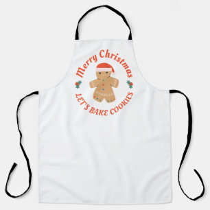 Frohe Weihnachten Bake Cookies Lebkuchen Mann Schürze