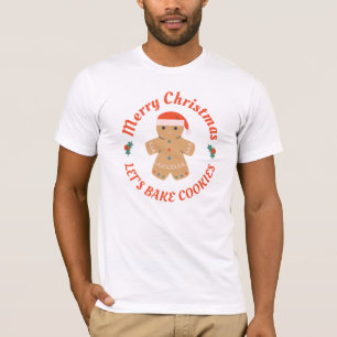 Frohe Weihnachten Bake Cookies Lebkuchen Mann T-Shirt